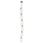Crown Point 6LT Multi Light Pendant - Satin Nickel / Clear