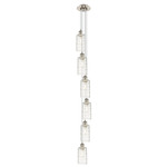 Crown Point 6LT Multi Light Pendant - Satin Nickel / Deco Swirl