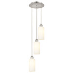 Crown Point Short Round Multi Light Pendant - Polished Nickel / White