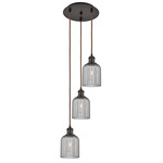 Bridal Veil 113B Multi Light Pendant - Oil Rubbed Bronze / Light Smoke
