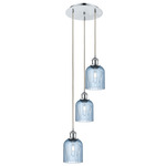 Bridal Veil 113B Multi Light Pendant - Polished Chrome / Princess Blue