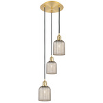 Bridal Veil 113B Multi Light Pendant - Satin Gold / Mercury