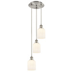 Bridal Veil 113B Multi Light Pendant - Brushed Satin Nickel / Gloss White