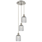 Bridal Veil 113B Multi Light Pendant - Brushed Satin Nickel / Light Smoke