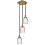 Bridal Veil 113B Multi Light Pendant - Brushed Brass / Clear