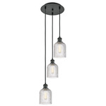 Bridal Veil 113B Multi Light Pendant - Matte Black / Clear
