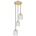 Bridal Veil 113B Multi Light Pendant - Satin Gold / Clear