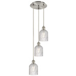 Bridal Veil 113B Multi Light Pendant - Brushed Satin Nickel / Clear
