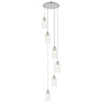 Crown Point Short Round Multi Light Pendant - Polished Nickel / Clear