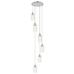 Crown Point Short Round Multi Light Pendant - Polished Nickel / Seedy