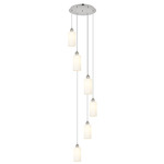Crown Point Short Round Multi Light Pendant - Polished Nickel / White