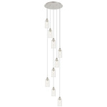 Crown Point Short Round Multi Light Pendant - Polished Nickel / Clear