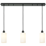 Crown Point Linear Pendant - Matte Black / White