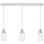 Crown Point Linear Pendant - Polished Nickel / Clear