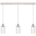 Crown Point Linear Pendant - Polished Nickel / Seedy