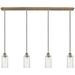 Crown Point Linear Pendant - Brushed Brass / Seedy