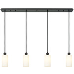 Crown Point Linear Pendant - Matte Black / White