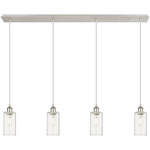 Crown Point Linear Pendant - Polished Nickel / Clear