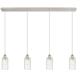 Crown Point Linear Pendant - Polished Nickel / Seedy