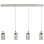 Crown Point Linear Pendant - Polished Nickel / Smoke