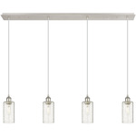 Crown Point Linear Pendant - Polished Nickel / Seedy