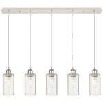 Crown Point Linear Pendant - Polished Nickel / Seedy