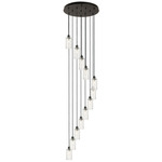 Crown Point Short Round Multi Light Pendant - Matte Black / Deco Swirl