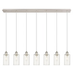 Crown Point Linear Multi Light Pendant - Polished Nickel / Clear