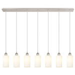 Crown Point Linear Multi Light Pendant - Polished Nickel / White