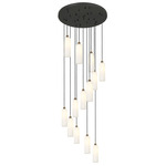 Crown Point Round Multi Light Pendant - Brushed Brass / White