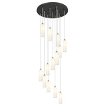 Crown Point Round Multi Light Pendant - Polished Nickel / White