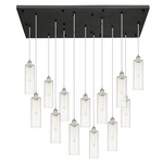 Crown Point 154 Rectangular Multi Light Pendant - Polished Nickel / Clear