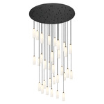 Crown Point 31LT Multi Light Pendant - Brushed Brass / White