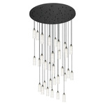 Crown Point 31LT Multi Light Pendant - Matte Black / Deco Swirl