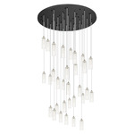 Crown Point 31LT Multi Light Pendant - Polished Nickel / Clear