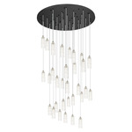 Crown Point 31LT Multi Light Pendant - Polished Nickel / Deco Swirl