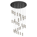 Crown Point 31LT Multi Light Pendant - Polished Nickel / Light Smoke