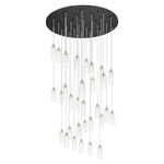 Crown Point 31LT Multi Light Pendant - Satin Nickel / Clear