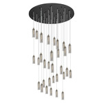 Crown Point 31LT Multi Light Pendant - Satin Nickel / Light Smoke