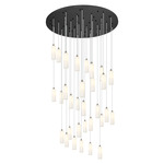 Crown Point 31LT Multi Light Pendant - Satin Nickel / White
