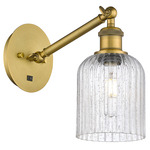 Bridal Veil 317 Adjustable Wall Sconce - Brushed Brass / Seedy
