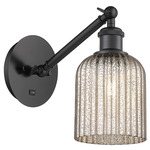 Bridal Veil 317 Adjustable Wall Sconce - Matte Black / Mercury