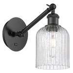 Bridal Veil 317 Adjustable Wall Sconce - Matte Black / Seedy