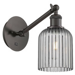 Bridal Veil 317 Adjustable Wall Sconce - Oil Rubbed Bronze / Light Smoke