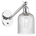 Bridal Veil 317 Adjustable Wall Sconce - Polished Chrome / Seedy