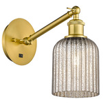 Bridal Veil 317 Adjustable Wall Sconce - Satin Gold / Mercury