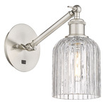 Bridal Veil 317 Adjustable Wall Sconce - Brushed Satin Nickel / Clear