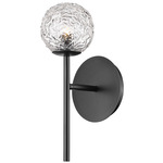Barrington Wall Sconce - Matte Black / Clear