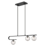 Barrington Linear Pendant - Matte Black / Clear