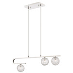 Barrington Linear Pendant - Polished Nickel / Clear